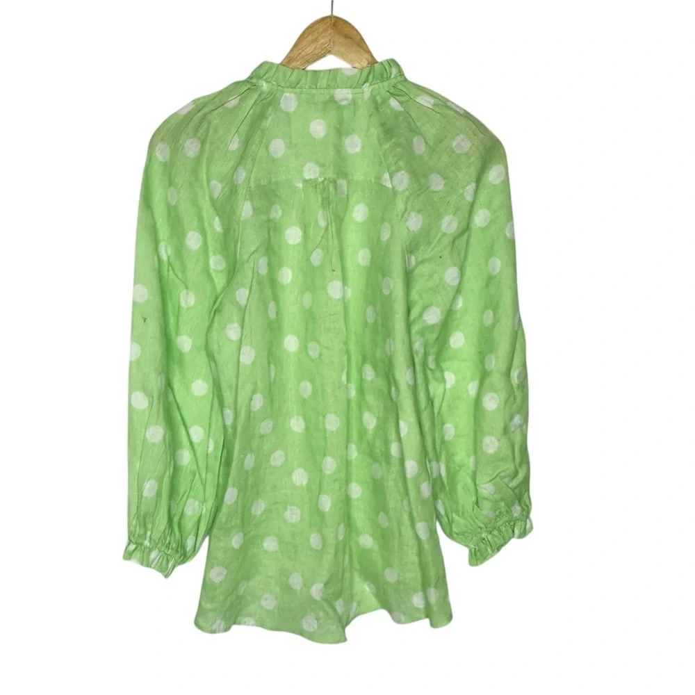 NWT Anthropologie Maeve Audie Linen Puff Sleeve Blouse xs